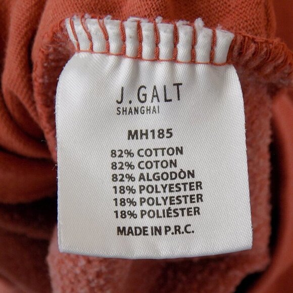 John Galt Sweatshirt Size XL Orange Collard Pullover - Picture 5 of 5